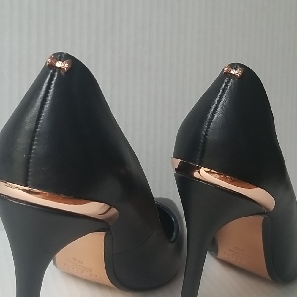 SIZE 6.5/36,5 " TED BAKER LONDON LEATHER KAWAA 4 PUMP HEELS - Picture 6 of 9